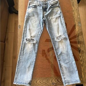 American Eagle Outfitters Light Blue Distressed Jeans